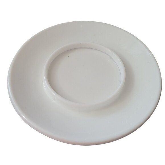 Vtg Duncan Miller Tiffin Palm Beach Milk Glass Round Butter Dish HTF Grapes MCM - Picture 8 of 12